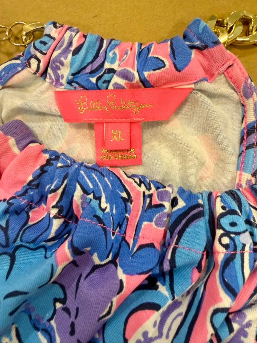 Lilly Pulitzer Bingham Maxi Dress Palm Paradise Size XL - Picture 6 of 11